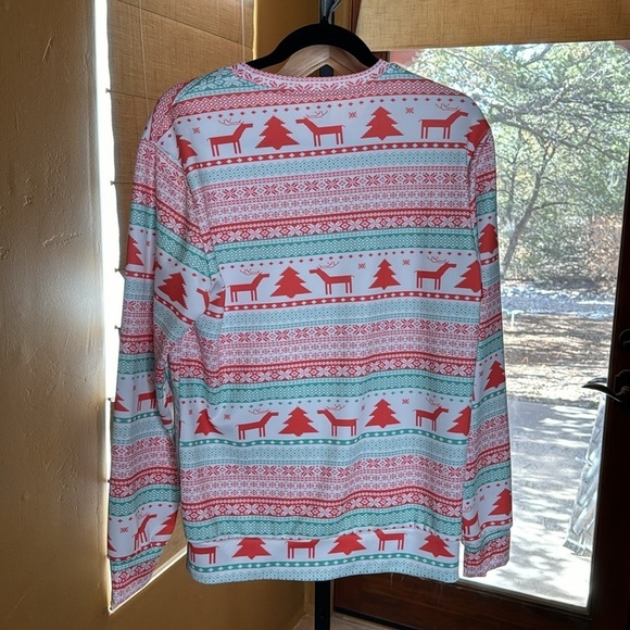 Sloth Ugly Christmas Sweatshirt Size Small Oversized - Picture 5 of 5